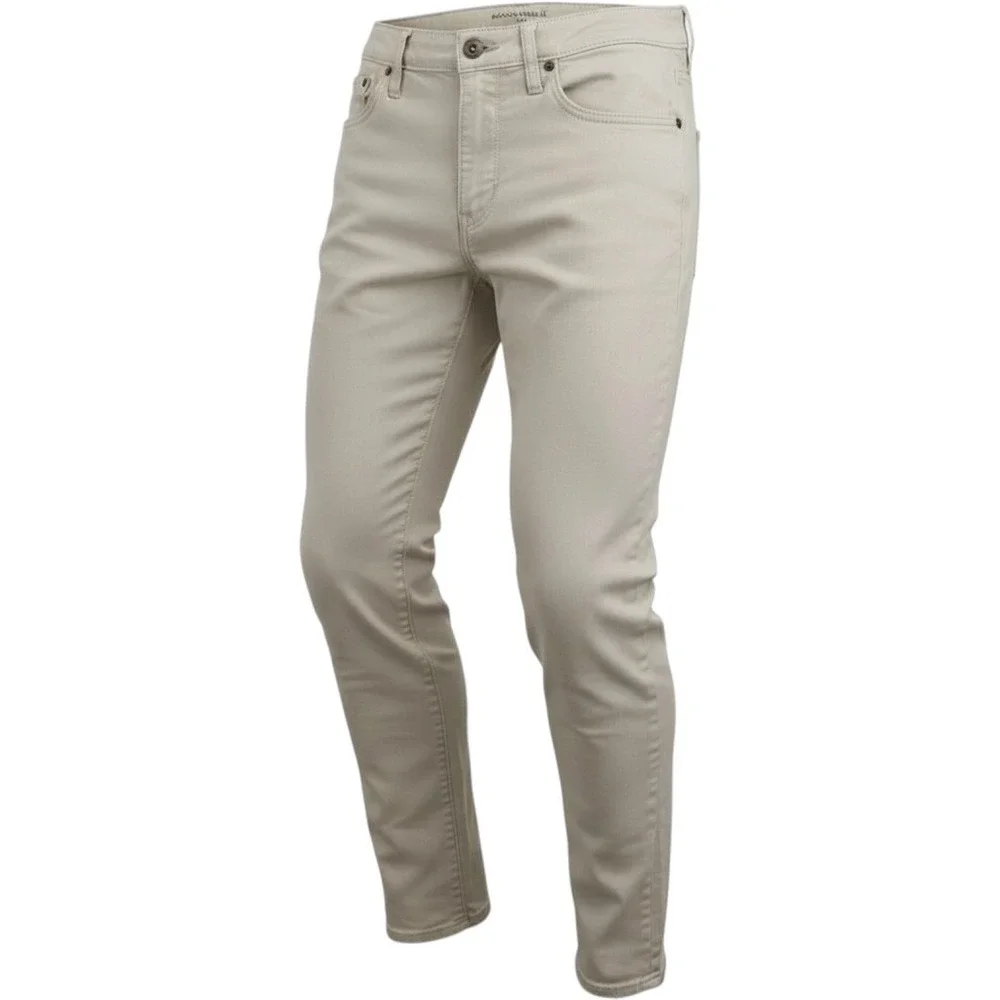 Banana Republic Travel Jean Mens 28x30 Athletic Fit Light Grey Tapered‎ Pants